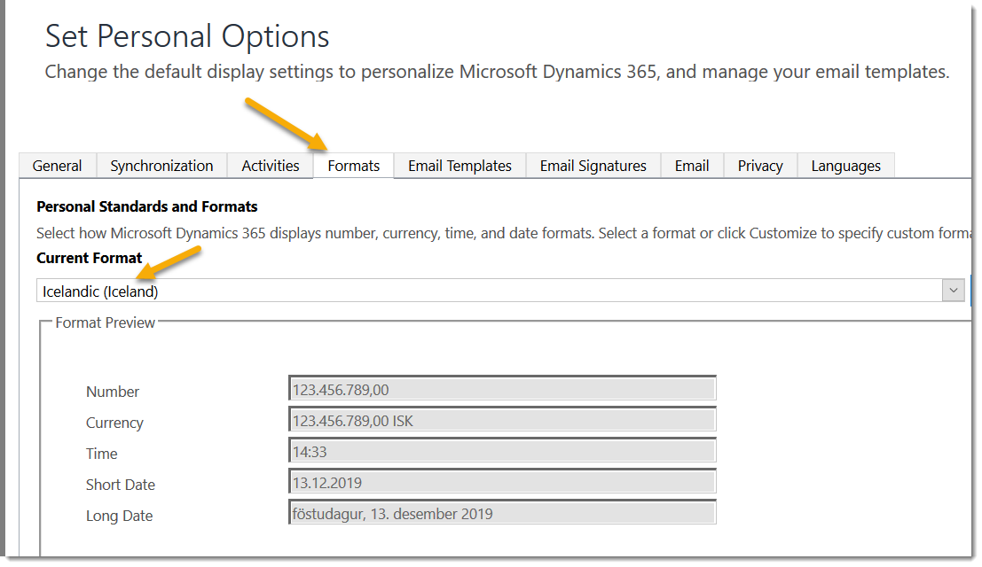 Global leitin í Dynamics 365