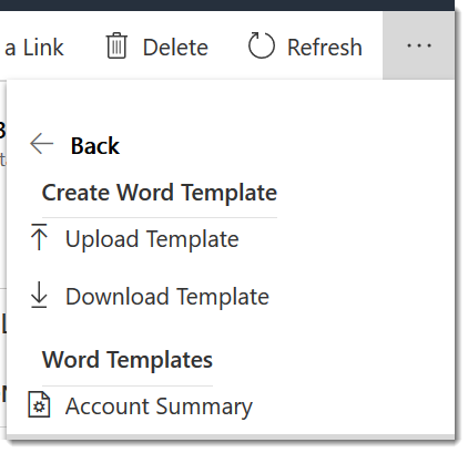 Word templates in  Dynamics 365